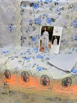 Pakistani Embroidery & Lace Unstitched Set